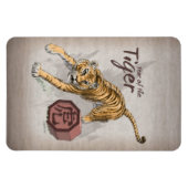 Jaar van de Tiger Chinese Zodiac Art Magneet (Horizontaal)
