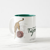 Jaar van de Tiger Chinese Zodiac Art Tweekleurige Koffiemok (Voorkant links)