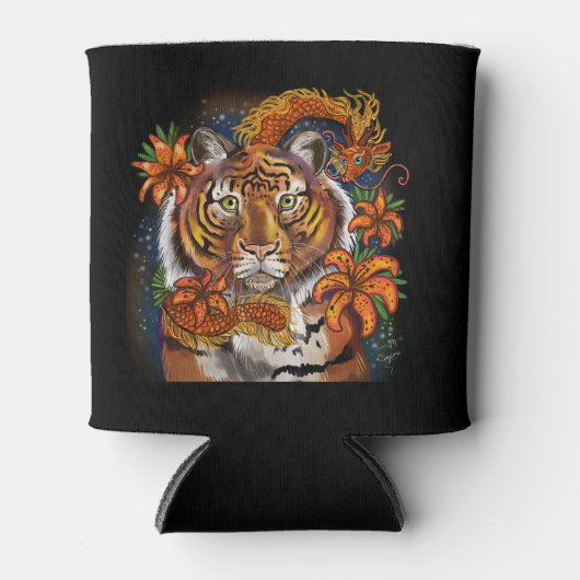 Jaar van de Tiger Chinese Zodiac Blikjeskoeler (Voorkant)