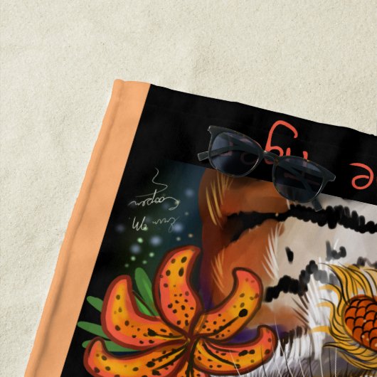 Jaar van de Tiger Chinese Zodiac Strandlaken (In situ)