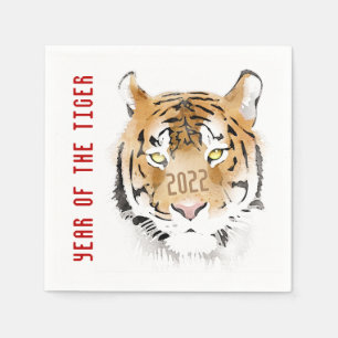 Jaar van de Tijger 2022 Chinees nieuwjaar dierentu Servet