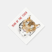 Jaar van de Tijger 2022 Chinees nieuwjaar dierentu Servet (Hoek)