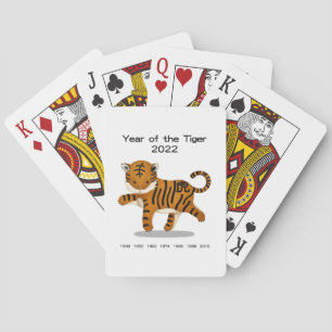 Jaar van de tijger 2022: Dierenbescherming in de d Pokerkaarten