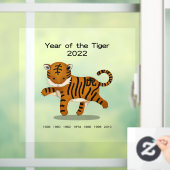 Jaar van de tijger 2022: Dierenbescherming in de d Raamsticker (Huis)
