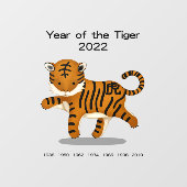 Jaar van de tijger 2022: Dierenbescherming in de d Raamsticker (Vel)