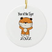 Jaar van de Tijger 2022 Keramisch Ornament (Voorkant)