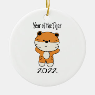 Jaar van de Tijger 2022 Keramisch Ornament