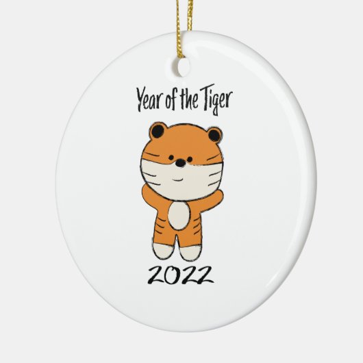 Jaar van de Tijger 2022 Keramisch Ornament (Links)