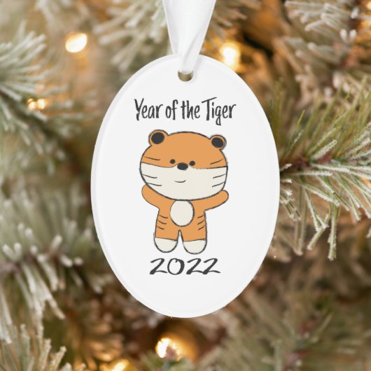 Jaar van de Tijger 2022 Ornament (Boom)