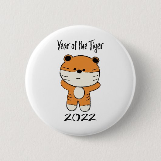 Jaar van de Tijger 2022 Ronde Button 5,7 Cm (Voorkant)