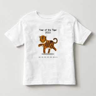 Jaar van de Tijger 2022 Schattige Dierenriem Dier Kinder Shirts