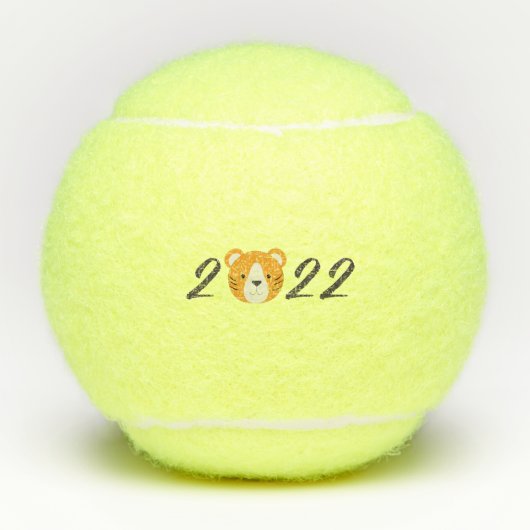 Jaar van de Tijger 2022 Tennisballen (Voorkant)