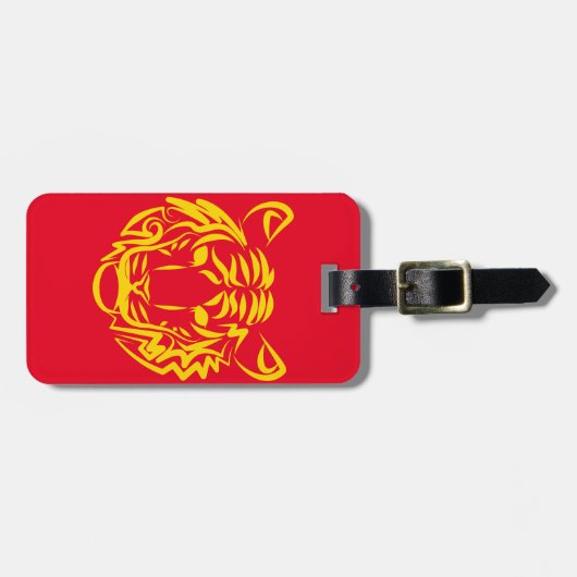 Jaar van de tijger bagagelabel (Voorkant horizontaal)