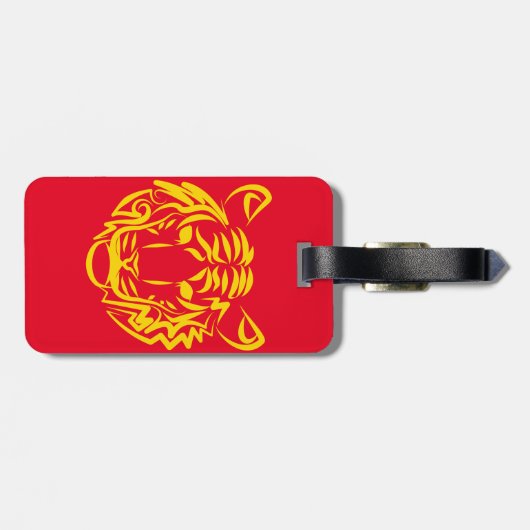 Jaar van de tijger bagagelabel (Achterkant horizontaal)