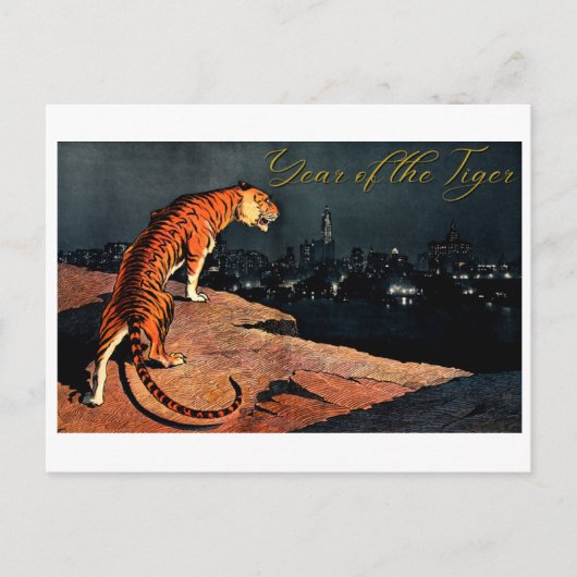 Jaar van de Tijger Briefkaart (Voorkant)
