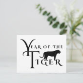 Jaar van de tijger briefkaart (Staand voorkant)