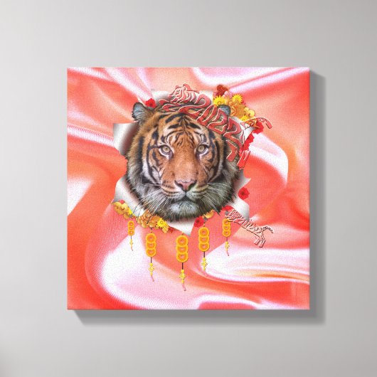 Jaar van de tijger canvas afdruk (Voorkant)