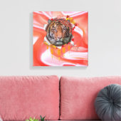 Jaar van de tijger canvas afdruk (Insitu (Woonkamer))