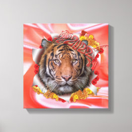 Jaar van de tijger canvas afdruk