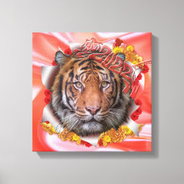 Jaar van de tijger canvas afdruk