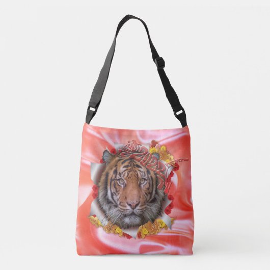 Jaar van de tijger crossbody tas (Achterkant)