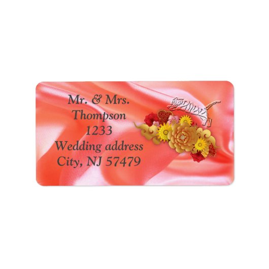 Jaar van de tijger etiket (Voorkant)