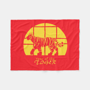 Jaar van de tijger fleece deken