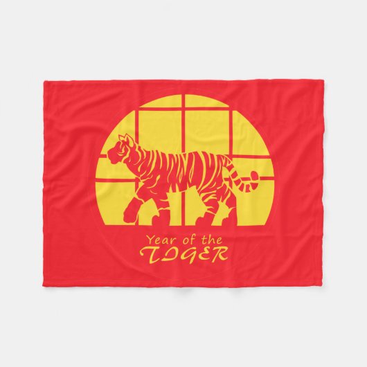 Jaar van de tijger fleece deken (Voorkant (Horizontaal))