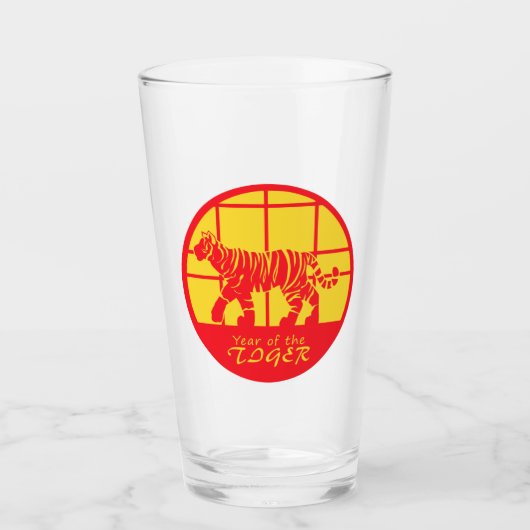 Jaar van de tijger glas (Voorkant)