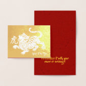 Jaar van de Tijger-goudoliekaart Folie Kaarten (Display)