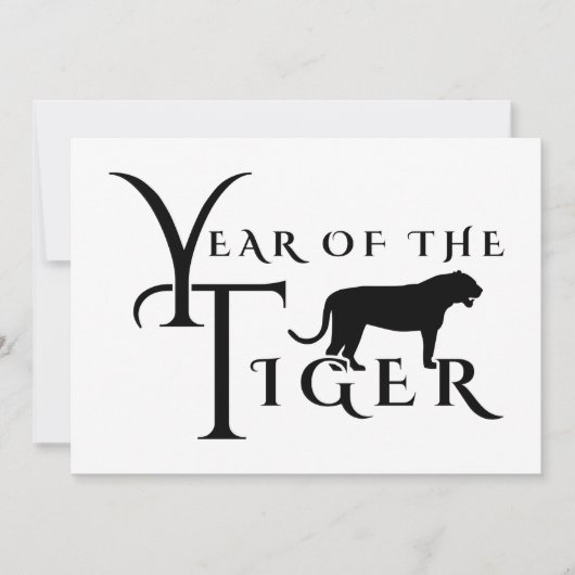 Jaar van de tijger kaart (Voorkant)