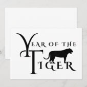 Jaar van de tijger kaart (Voorkant / Achterkant)