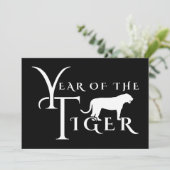 Jaar van de tijger kaart (Staand voorkant)