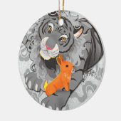 Jaar van de tijger/konijnensieraad keramisch ornament (Links)