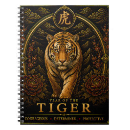 Jaar van de Tijger Luxe Chinees Dierenriem Notitie Notitieboek