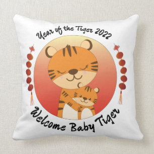 Jaar van de Tijger Nieuwe Baby 2022 Kussen