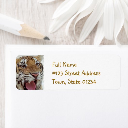 Jaar van de Tijger Retouradreslabel Etiket (Insitu)