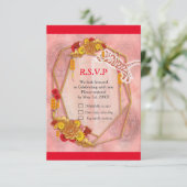 Jaar van de tijger RSVP kaartje (Staand voorkant)