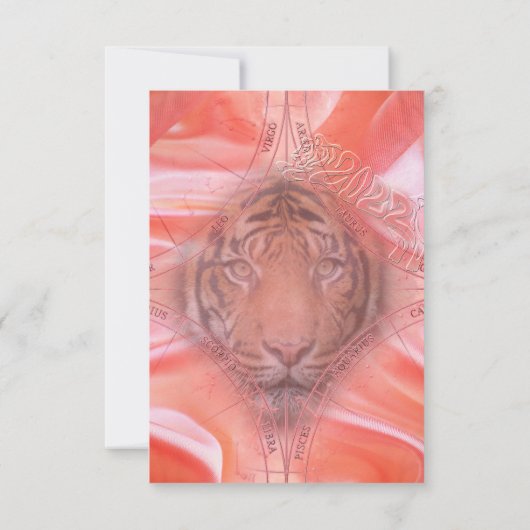 Jaar van de tijger RSVP kaartje (Achterkant)