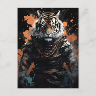 Jaar van de tijger Samurai Briefkaart