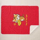 Jaar van de tijger sherpa deken (Voorkant (horizontaal))
