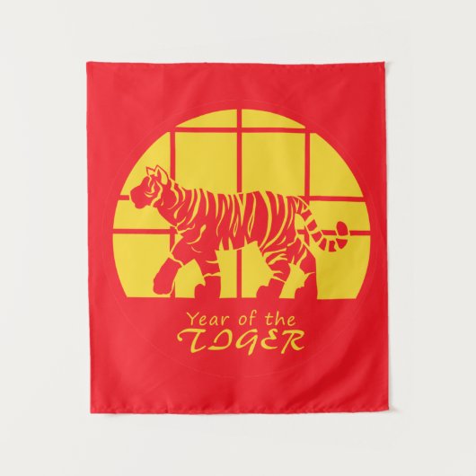 Jaar van de tijger wandkleed (Voorkant)