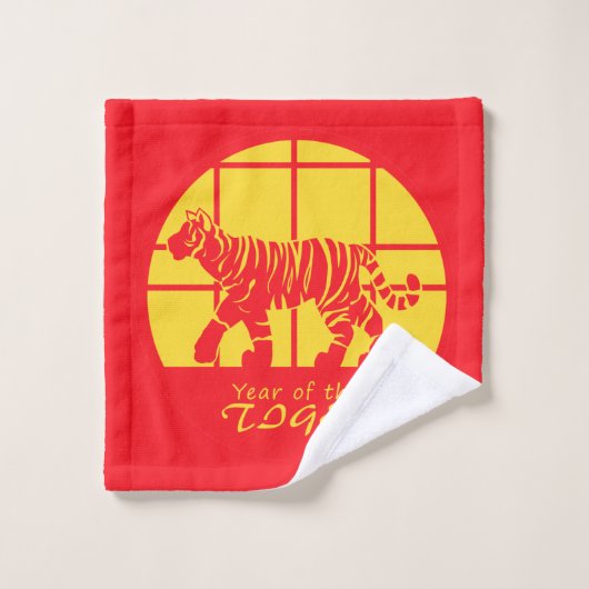 Jaar van de tijger washandje (Wasdoekje)