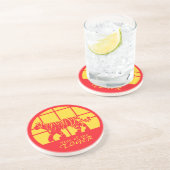 Jaar van de tijger zandsteen onderzetter (Zijkant)