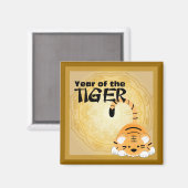 Jaar van de Tijgermagneet Magneet (Voorkant / Achterkant)