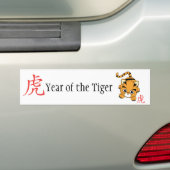 Jaar van de tijgerstrook bumpersticker (Op auto)