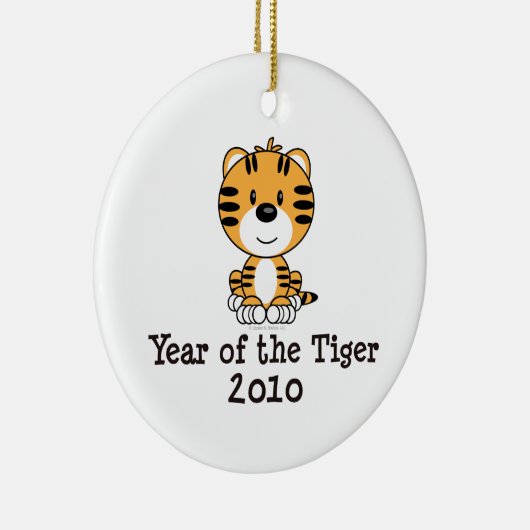 Jaar van de Tijgerversiering Keramisch Ornament (Rechts)