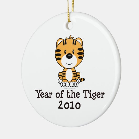 Jaar van de Tijgerversiering Keramisch Ornament (Links)