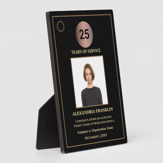 Jaar van de Toekenning van de Aangepaste Toekennin Fotoplaat (Zijkant)