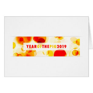 Jaar van de Varkens 2019 Bokeh Banner